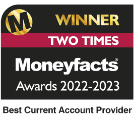 Moneyfacts best Current Account Provider 2022/2023, Virgin Money.