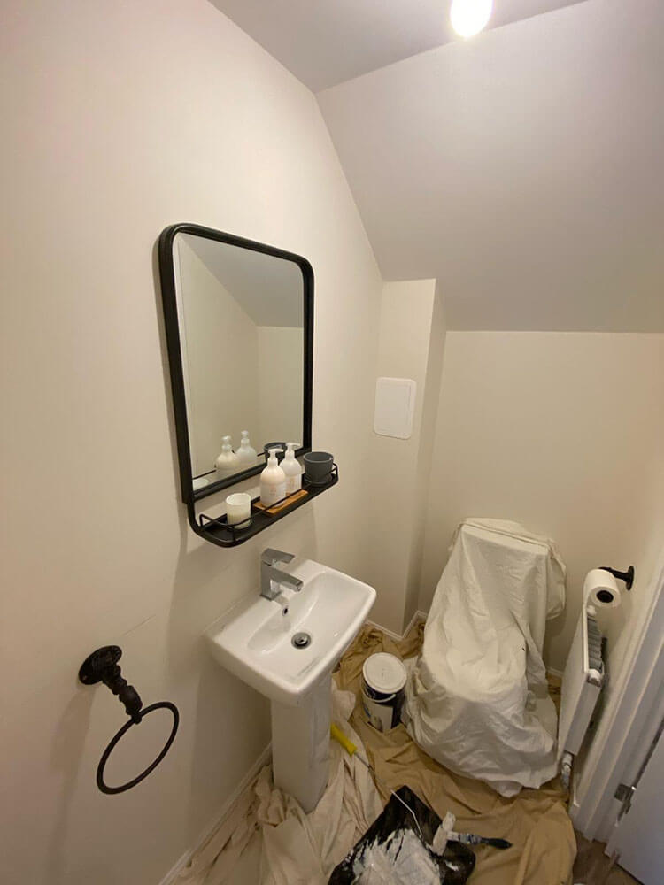 Bathroom before transformation