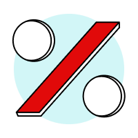 Illustration of a percentage symbol