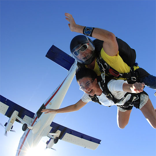 Skydiving experience.