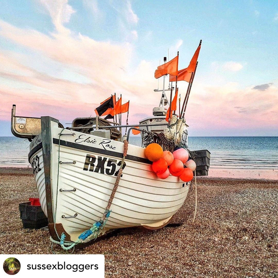 The Elsie Rose boat on the beach. Credit: Sussex Bloggers.