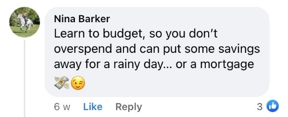 Budgeting advice - Facebook