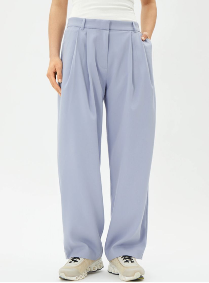 Pale blue tailored trousers