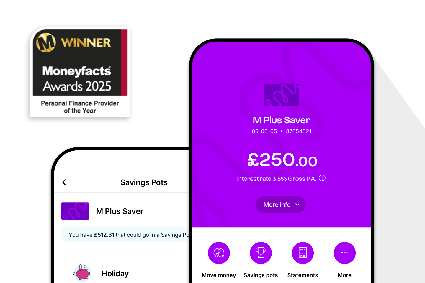 Moneyfacts awards 2025 winner - Personal Finance provider of the year